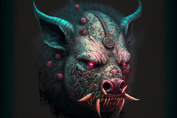 Undead Zombie Pig Monster