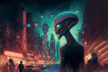 Alien Planet City Nightlife