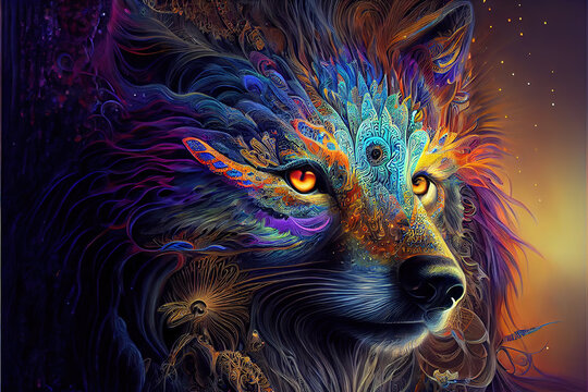 Psychedelic Animals Images – Browse 33,916 Stock Photos, Vectors, and Video