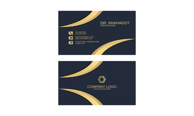 Black and Gold Color Luxury Business Card