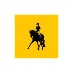 Simple equestrian sport logo concept