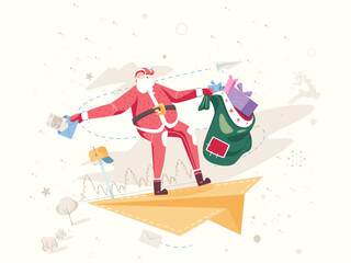 Merry Christmas Happy New Year Celebration Postcard Star Website illustrations