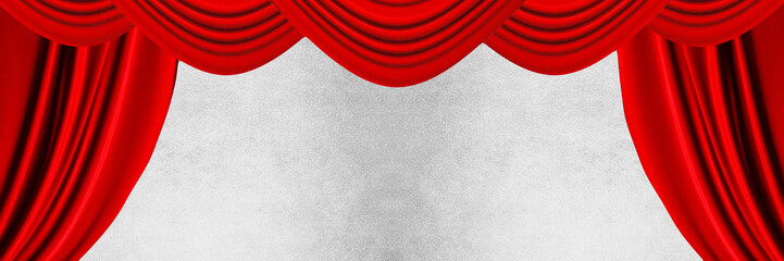 赤色のカーテンのステージ