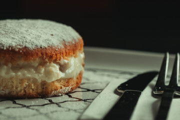 German donuts close up photo