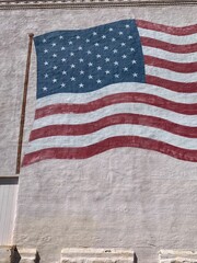American Flag Painted on a Stucco Wall in Rapid City, South Dakota