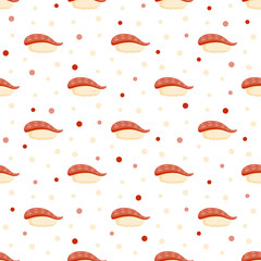 Seamless pattern with Sushi, for decoration