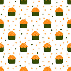 Seamless pattern with Sushi, for decoration