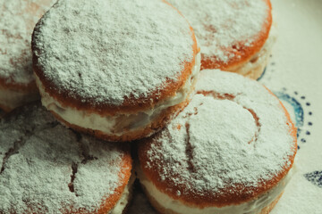 German donuts close up photo