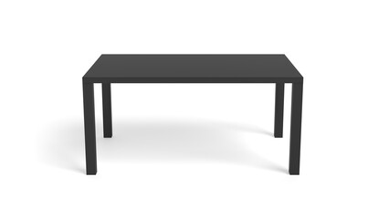 Modern table isolated on white background. 3d illustration.