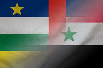 Central African Republic and Syria national flag international relations SYR TCD