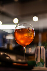 Glass Of Classy Cocktail
Side view shot of classy cocktail in cocktail glass with copy space 