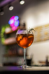 Glass Of Classy Cocktail
Side view shot of classy cocktail in cocktail glass with copy space 