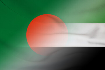 Bangladesh and UAE official flag international relations ARE BGD