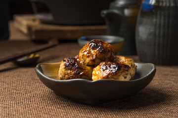 Japanese Charcoal-Grilled Teriyaki Chicken Meatballs