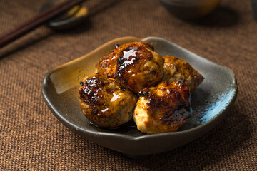 Japanese Charcoal-Grilled Teriyaki Chicken Meatballs