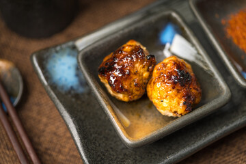 Japanese Charcoal-Grilled Teriyaki Chicken Meatballs
