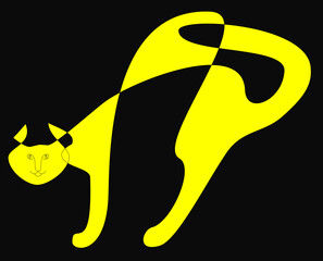 the yellow cat