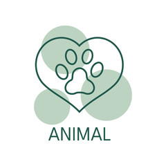Animal color icon, logo style