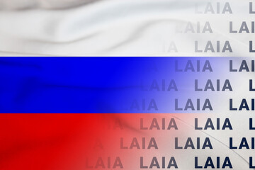 Russia flag LAIA banner organization