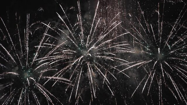 4K FIREWORKS Display in SLOW MOTION. Real Epic Beautiful Colorful Firework For New Year, Christmas, 4th of July, Festival, Anniversary, Celebration, Party, Happy Birthday, Wedding, Confetti, Diwali.