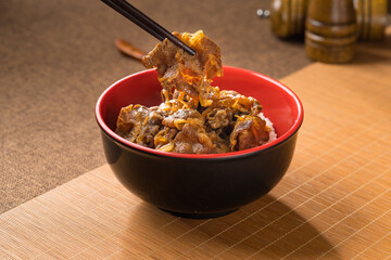 Classic Japanese Fast Food Fatty Beef Rice
