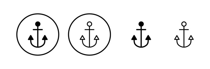 Anchor icon vector illustration. Anchor sign and symbol. Anchor marine icon.