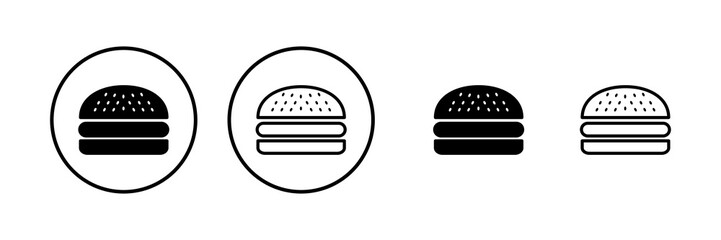 Burger icon vector illustration. burger sign and symbol. hamburger
