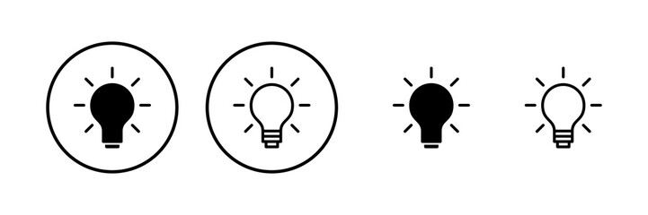 Lamp icon vector illustration. Light bulb sign and symbol. idea symbol.
