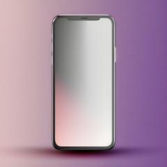 Studio shot of Smartphone iphoneX with blank white screen for Infographic Global Business Marketing investment Plan, mockup model similar to iPhone