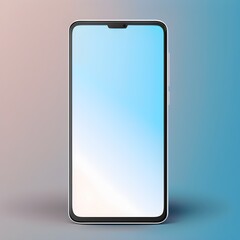 Studio shot of Smartphone iphoneX with blank white screen for Infographic Global Business Marketing investment Plan, mockup model similar to iPhone