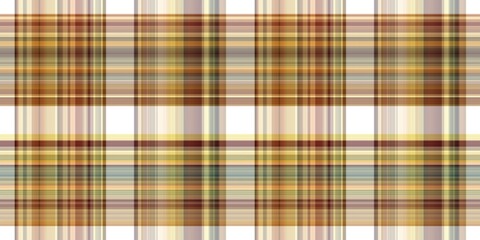 Woodland white tartan seamless border textile. Tonal autumnal forest plaid with organic texture. banner of orange stripe for rough washi tape.