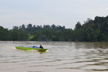 Scenic activities on the way to Derawan Island, Berau City by boat