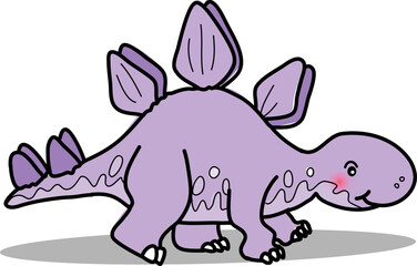 Obraz premium dinosaur animal cartoon doodle kawaii anime coloring page cute illustration drawing clip art character chibi manga comic