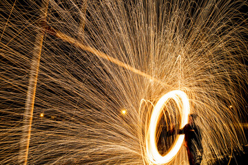 close up of sparks