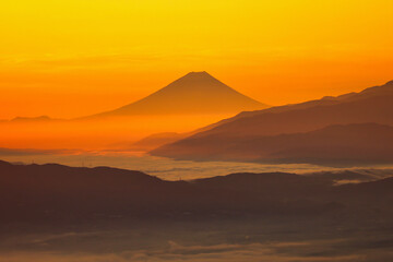 富士山･朝焼け･雲海･登山･山岳･ご来光･日の出･日本