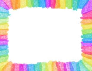 Vibrant rainbow decorative border.