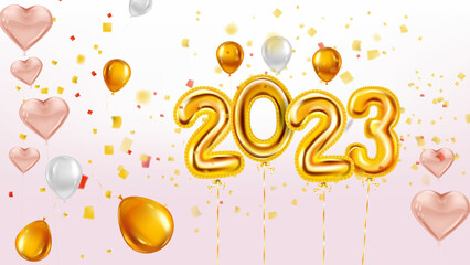 New Year 2023 Balon Illustration - Happy New Year 2023 © Muhammad Umar