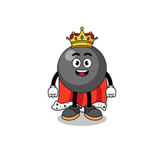 Mascot Illustration of dot symbol king