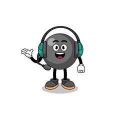 Mascot Illustration of dot symbol as a customer services