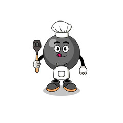 Mascot Illustration of dot symbol chef