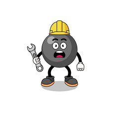 Character Illustration of dot symbol with 404 error