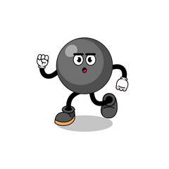 running dot symbol mascot illustration