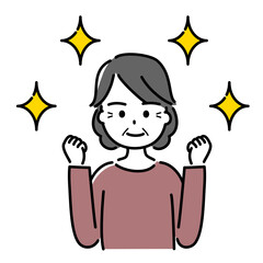 やる気満々で輝くおばあちゃん