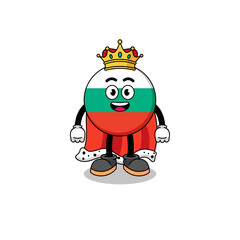 Mascot Illustration of bulgaria flag king