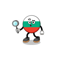 Fototapeta premium Mascot of bulgaria flag searching