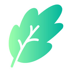 oak leaf gradient icon