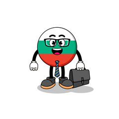 Fototapeta premium bulgaria flag mascot as a businessman