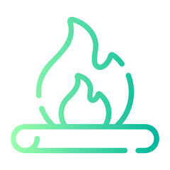 Obraz premium flame gradient icon