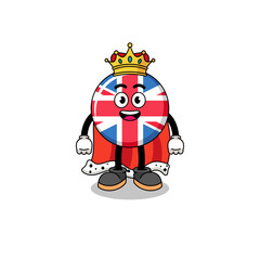 Mascot Illustration of united kingdom flag king