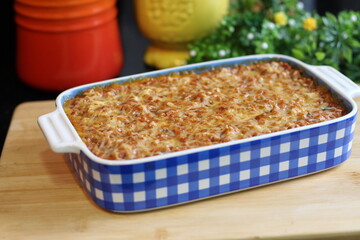 Purê de Batata a Bolonhesa